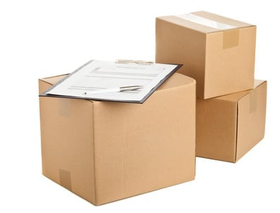 This picture contains boxes that are cropped in a picture. They were packed by Positive Moves Moving companies